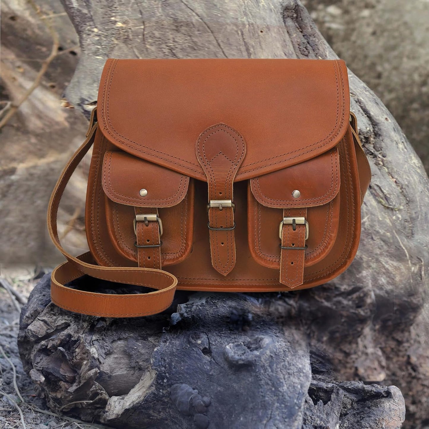 13 Inch Vintage Crossbody Bags, Vintage Leather Satchel for Women, Leather Purse for Women, Brown Crossbody Bag, Tote Bag