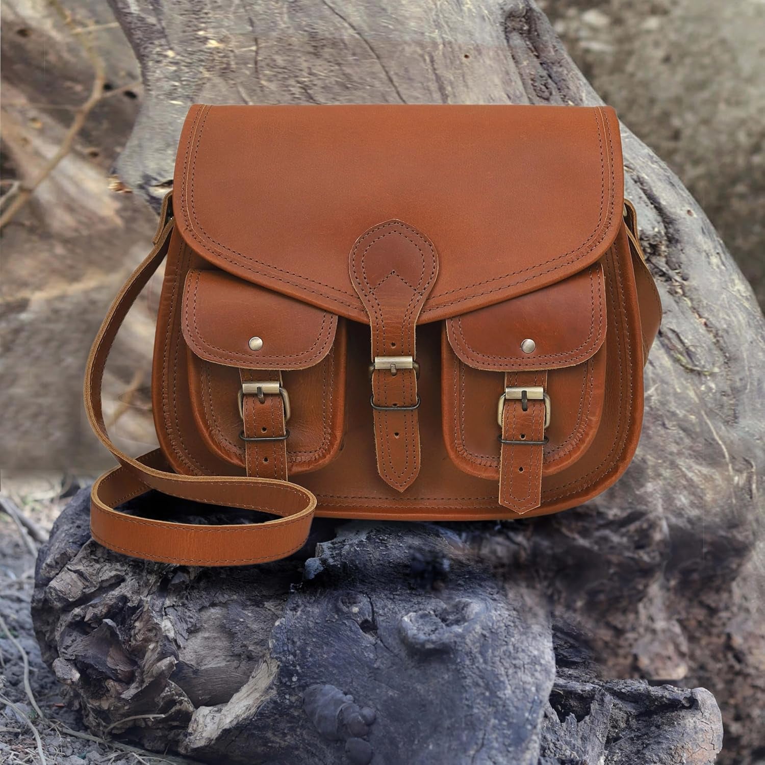 13 Inch Vintage Crossbody Bags, Vintage Leather Satchel for Women, Leather Purse for Women, Brown Crossbody Bag, Tote Bag