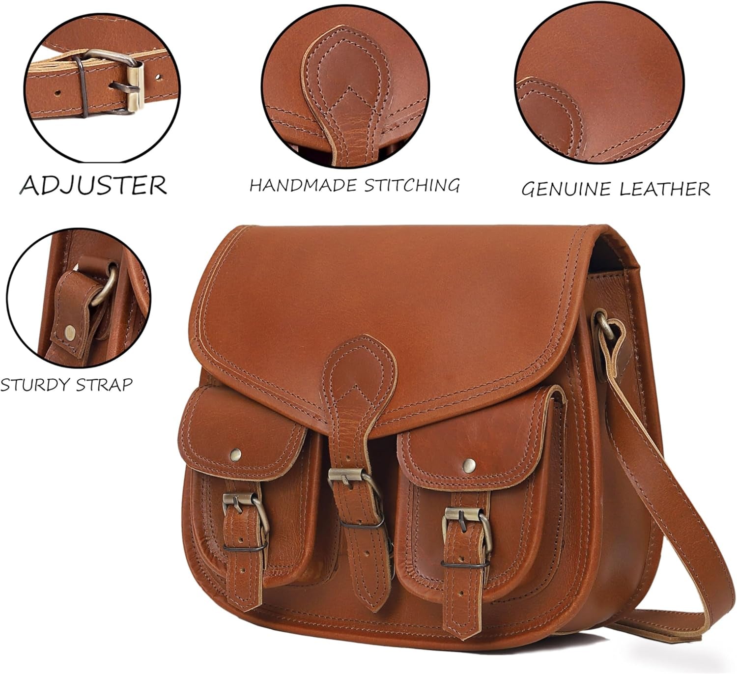13 Inch Vintage Crossbody Bags, Vintage Leather Satchel for Women, Leather Purse for Women, Brown Crossbody Bag, Tote Bag