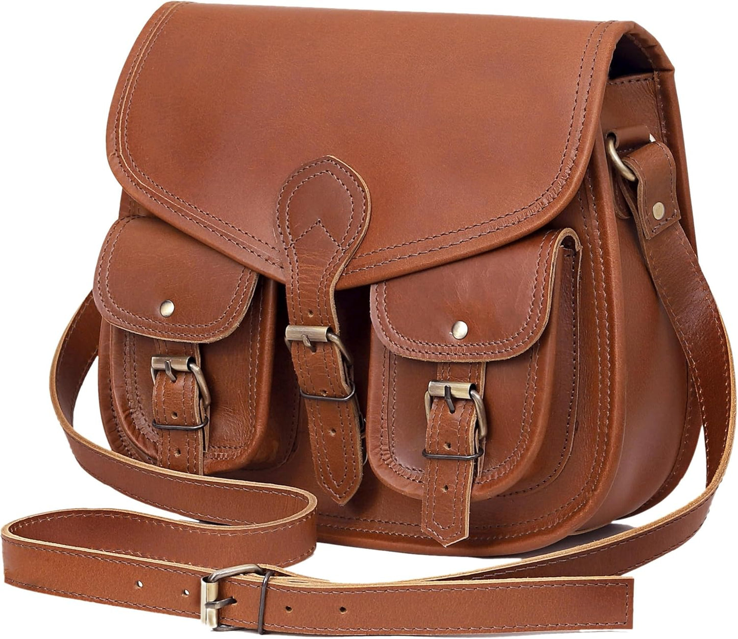 13 Inch Vintage Crossbody Bags, Vintage Leather Satchel for Women, Leather Purse for Women, Brown Crossbody Bag, Tote Bag